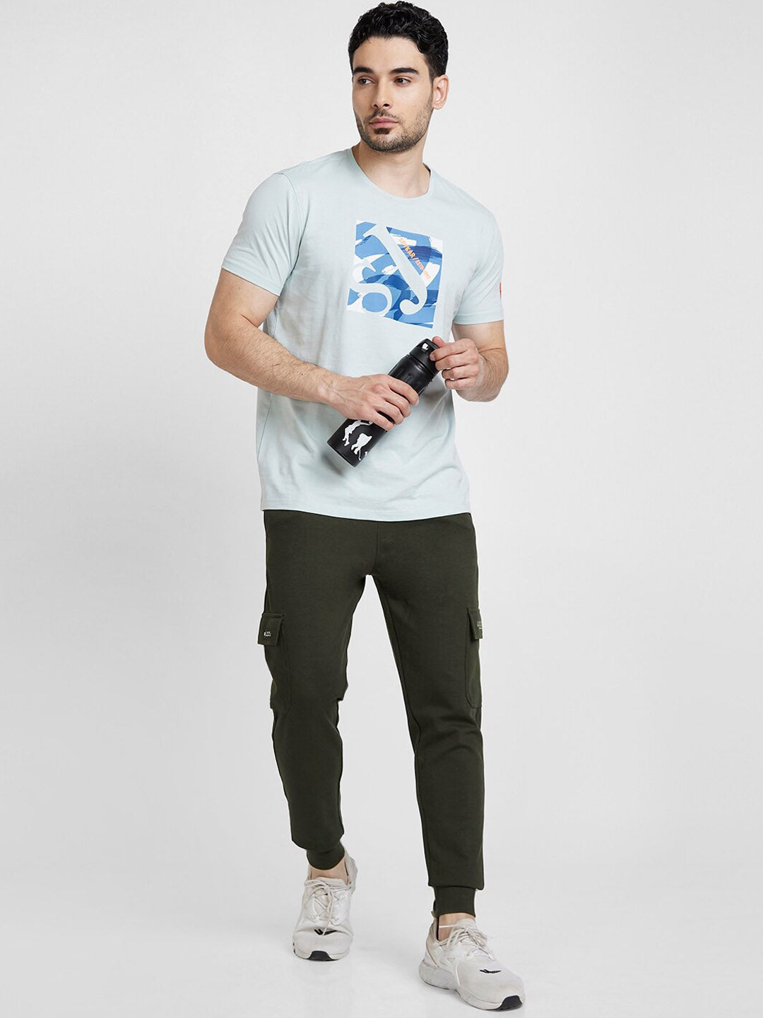 SPYKAR Men Mid-Rise Cotton Joggers