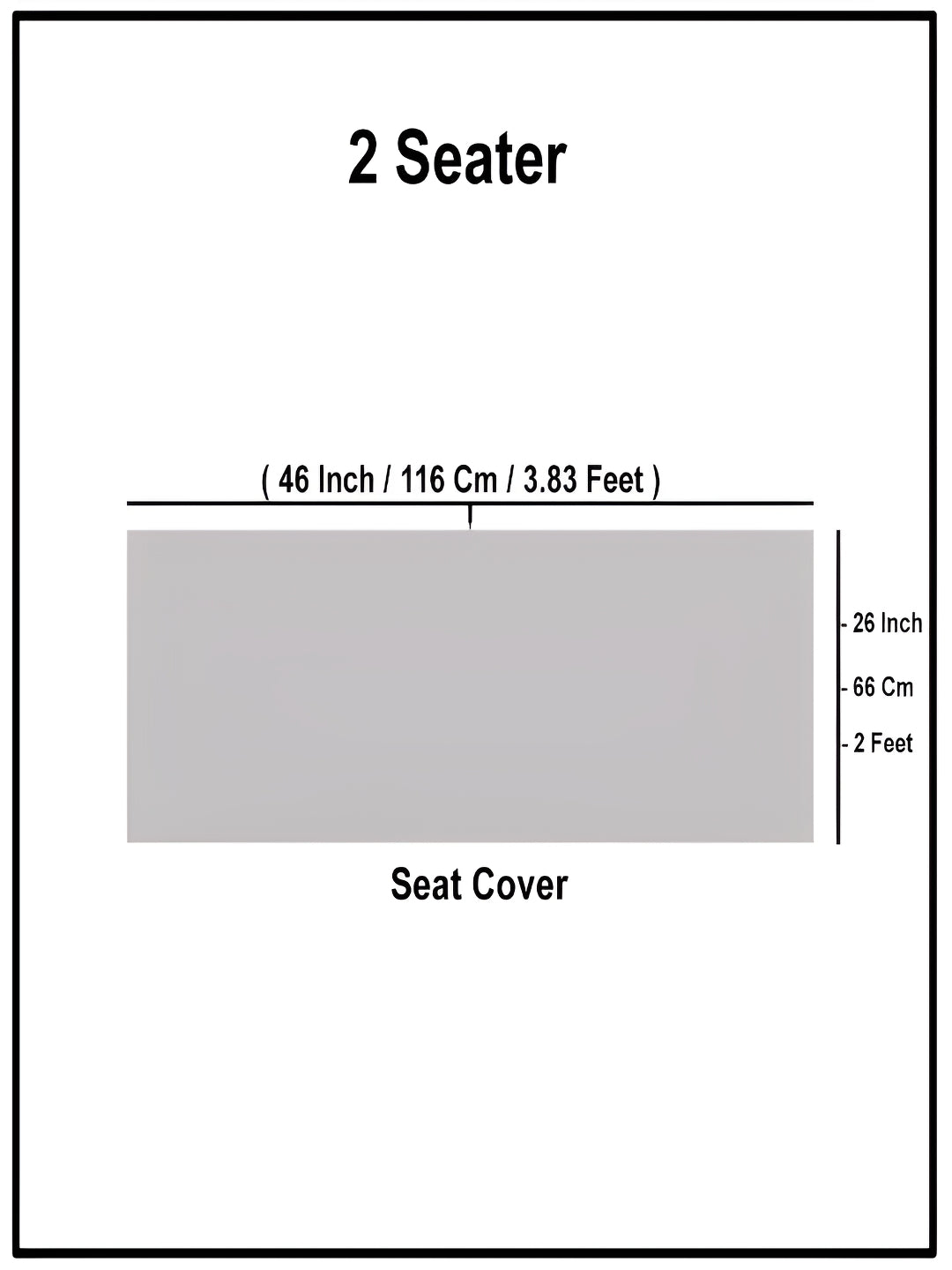 STITCHNEST Grey Self Design 2 Seater Sofa Cover