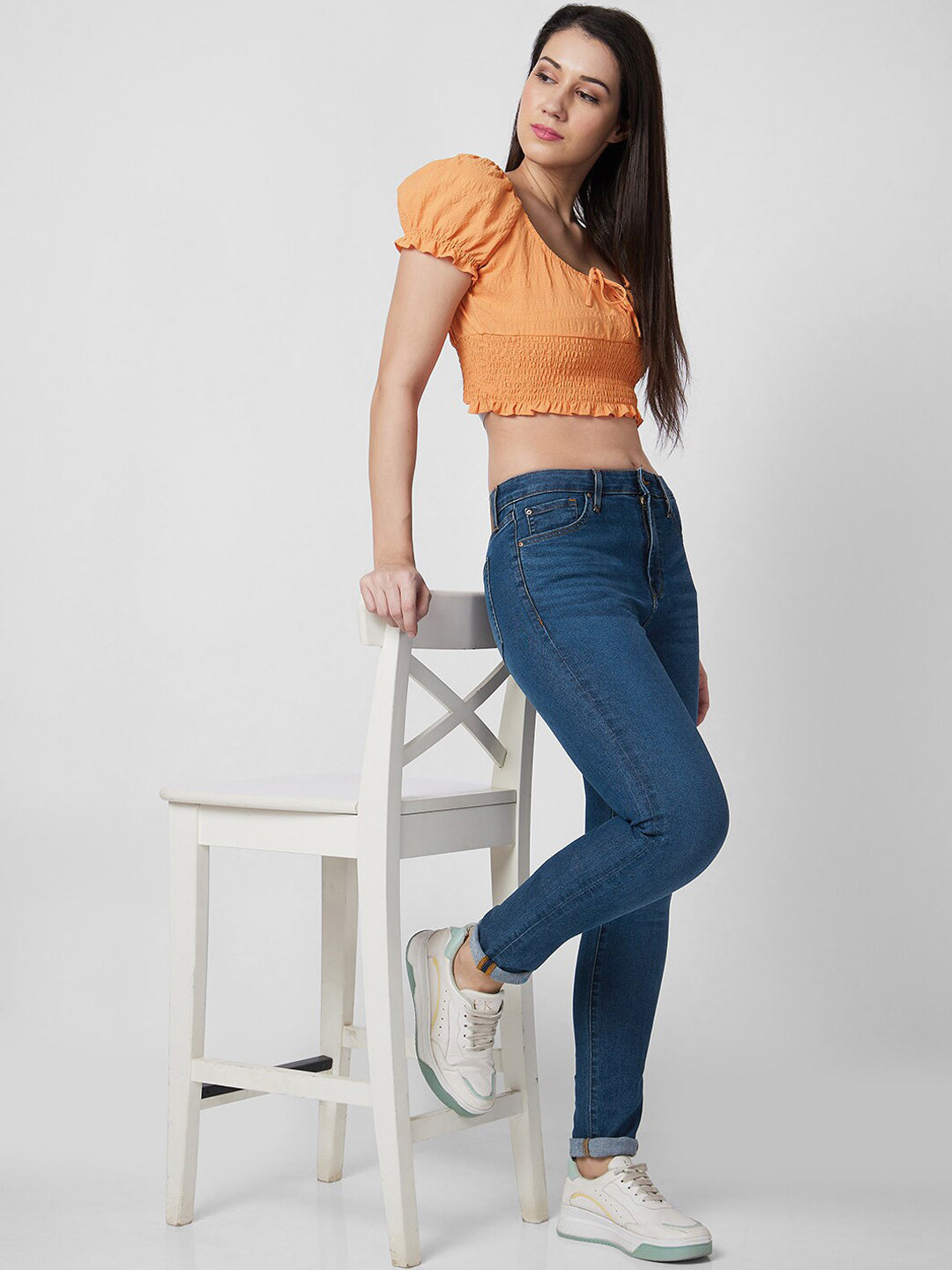 SPYKAR Women Skinny Fit High-Rise Light Fade Jeans