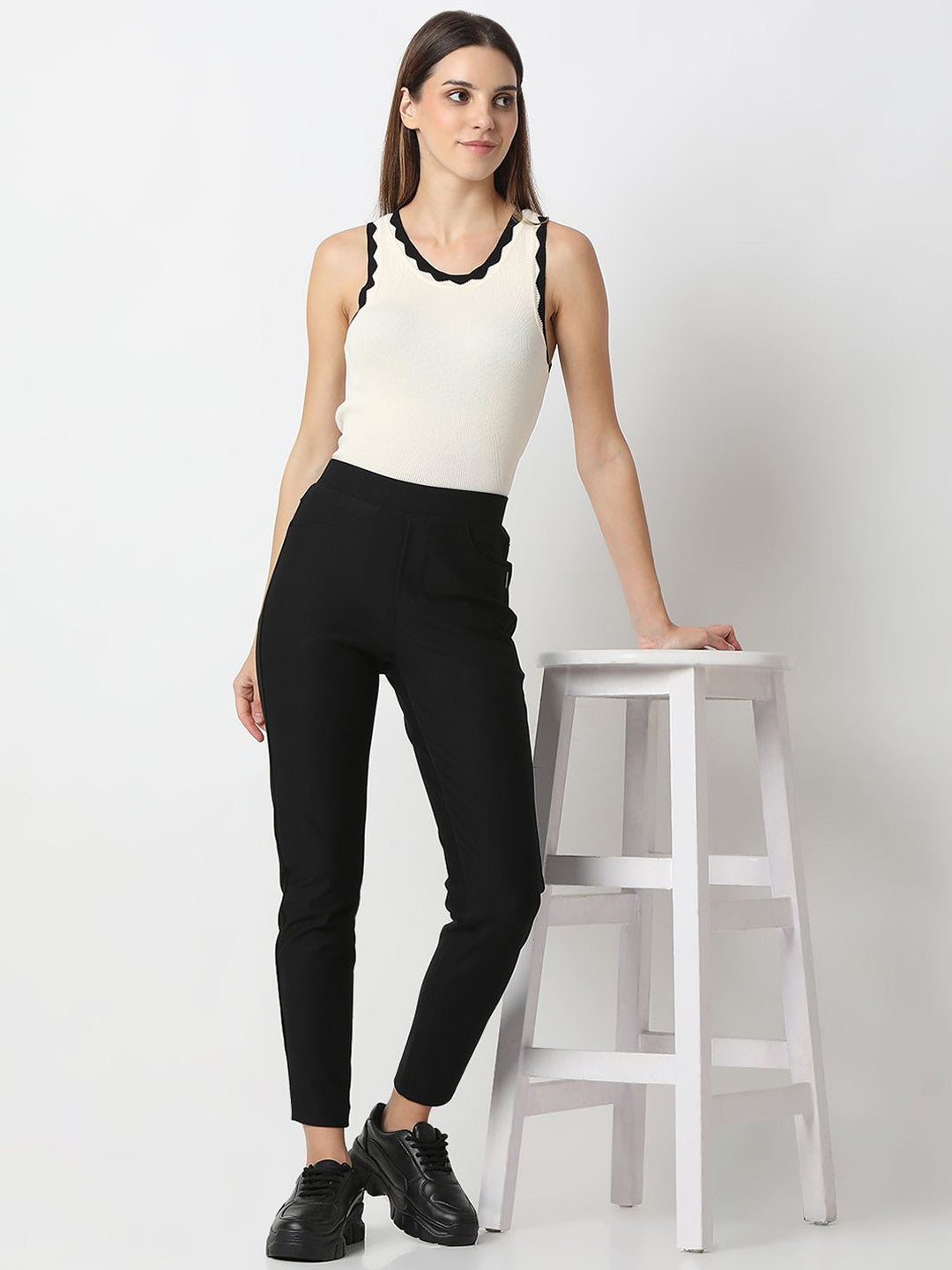 SPYKAR Women High Rise Skinny Fit Trousers