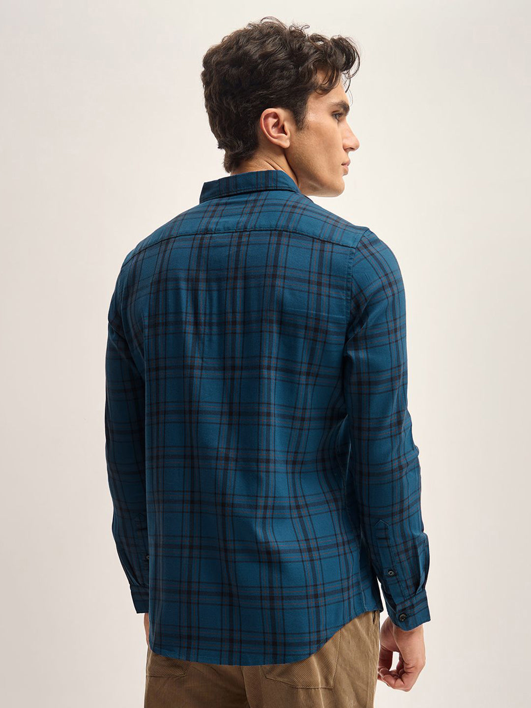THE BEAR HOUSE Men Slim Fit Tartan Checks Opaque Checked Casual Shirt
