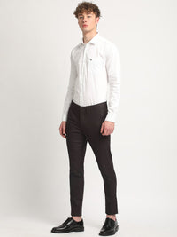 THE BEAR HOUSE Men Solid Tapered Fit Mid-Rise Formal Trousers