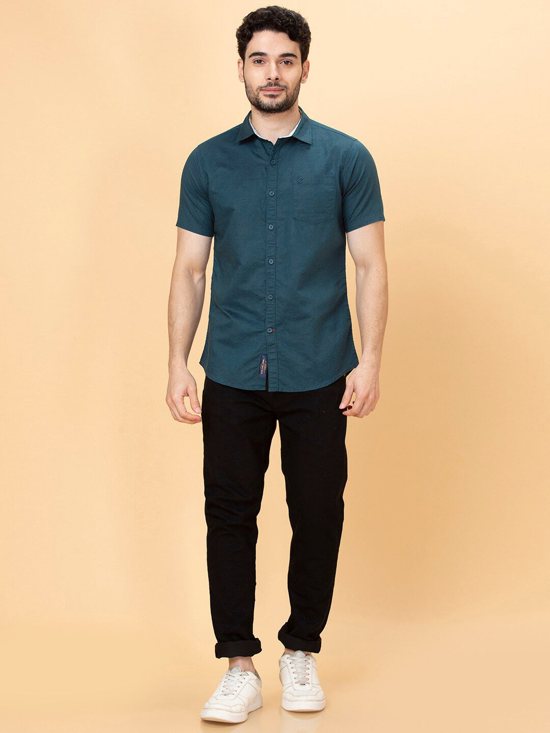 Being Human Spread Collar Slim Fit Casual Shirt