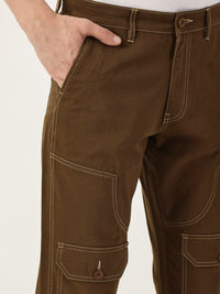 Thomas Scott Men Smart Regular Fit Easy Wash Mid-Rise Cotton Trousers