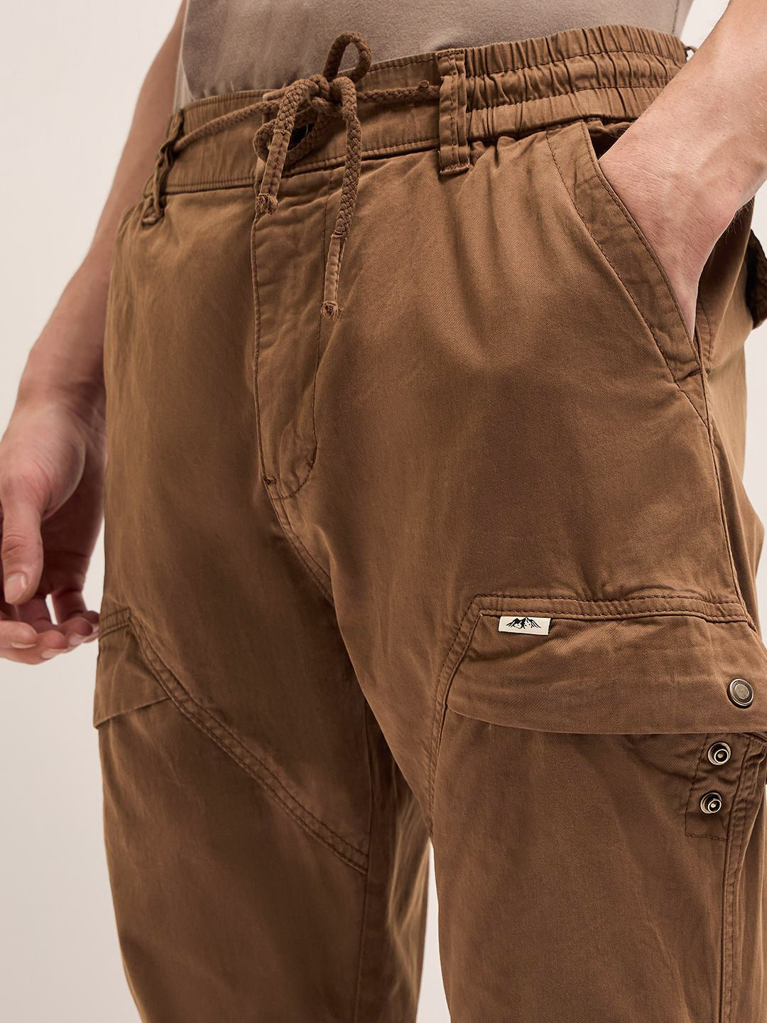 THE BEAR HOUSE Men Cotton Slim Fit Cargos