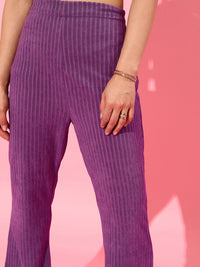 STREET 9 Women Purple Flared Trousers