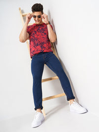 The Indian Garage Co Men Navy Blue Mid-Rise Slim Fit Clean Look Stretchable Jeans