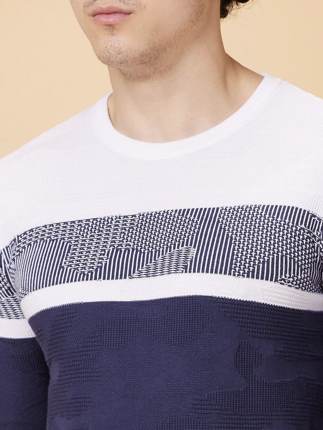 Being Human Men Pure Cotton Colourblocked Pockets T-shirt