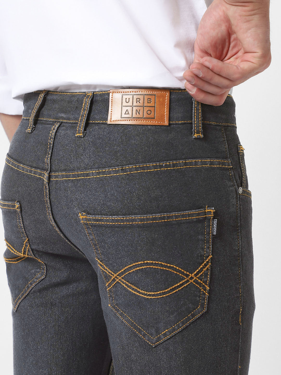 Urbano Fashion Men Bootcut Light Fade Stretchable Jeans