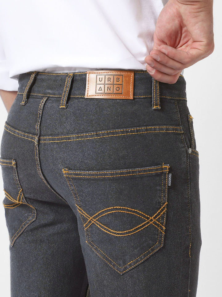 Urbano Fashion Men Bootcut Light Fade Stretchable Jeans