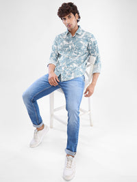 SPYKAR Men Slim Fit Floral Printed Opaque Spread Collar Casual Shirt