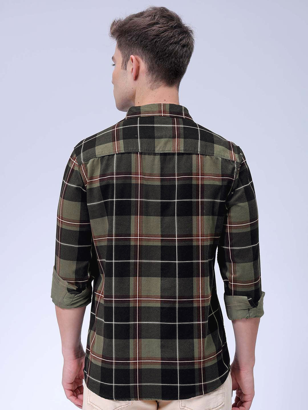 The Indian Garage Co Spread Collar Tartan Checked Casual Shirt