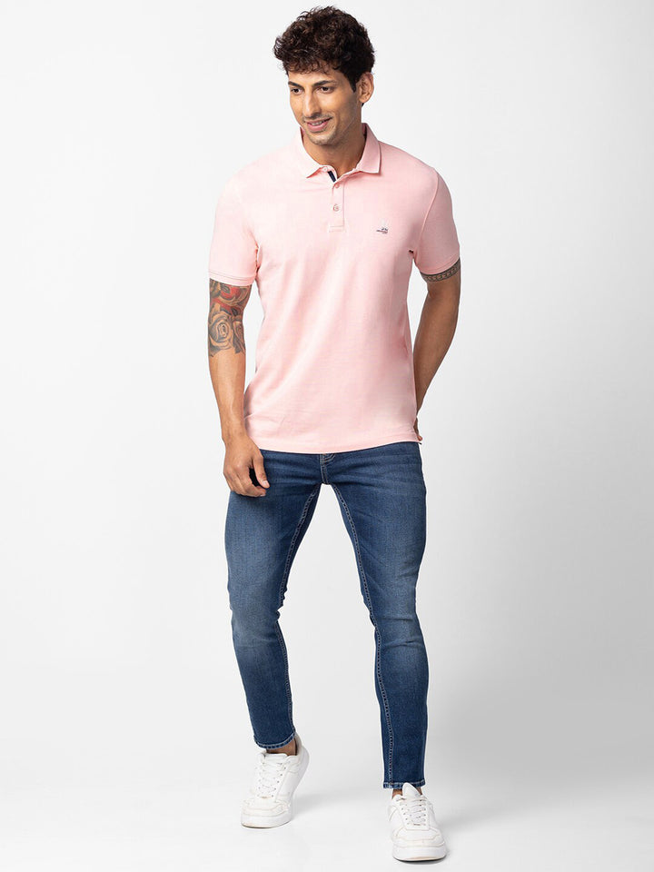 SPYKAR Men Cotton Polo Collar T-shirt