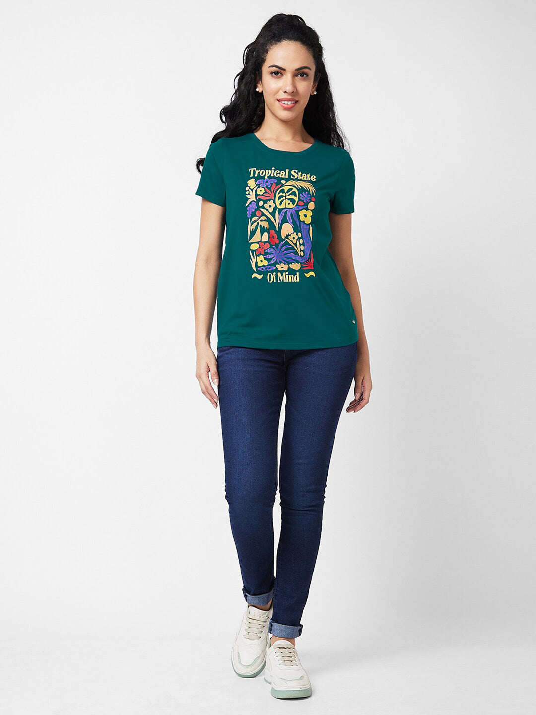 SPYKAR Round Neck Printed Ethnic T-shirt