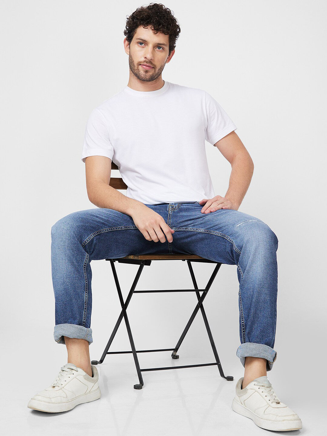 SPYKAR Men Low-Rise Heavy Fade Low Distress Cotton Stretchable Jeans