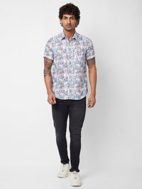 SPYKAR Floral Printed Cotton Opaque Casual Shirt