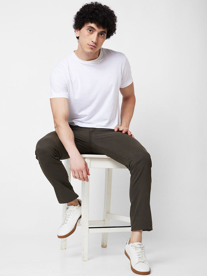 SPYKAR Men Rico Slim Fit Mid Rise Trousers