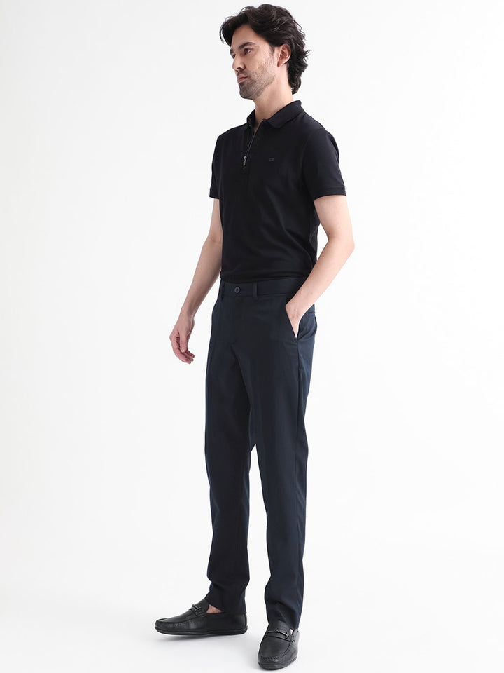 RARE RABBIT Men Chamer Mid Rise Slim Fit Trouser