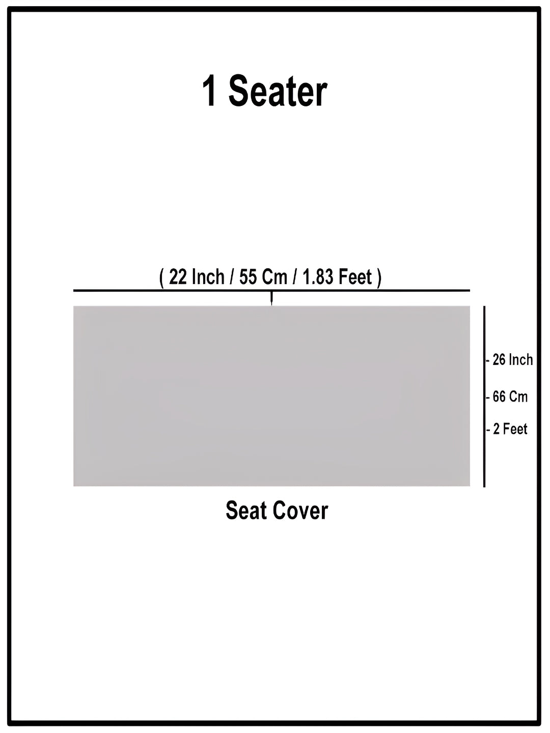 STITCHNEST Grey & Beige Self Design 1 Seater Sofa Cover