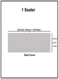 STITCHNEST Grey & Beige Self Design 1 Seater Sofa Cover