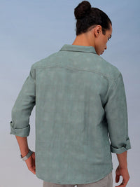 The Indian Garage Co Men Relaxed Fit Dobby Textured Resortwear Shirt