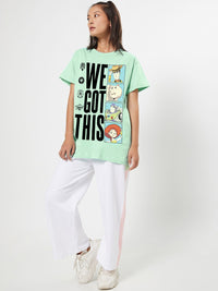 Bewakoof Typography Printed Round Neck Pure Cotton Oversized Toy Story T-shirt