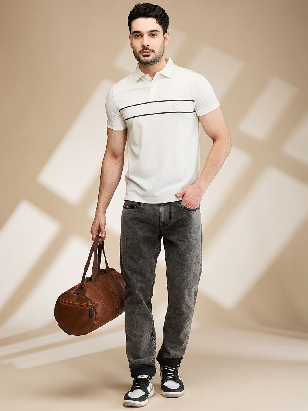 Being Human Men Slim Fit Low Distress Heavy Fade Jeans