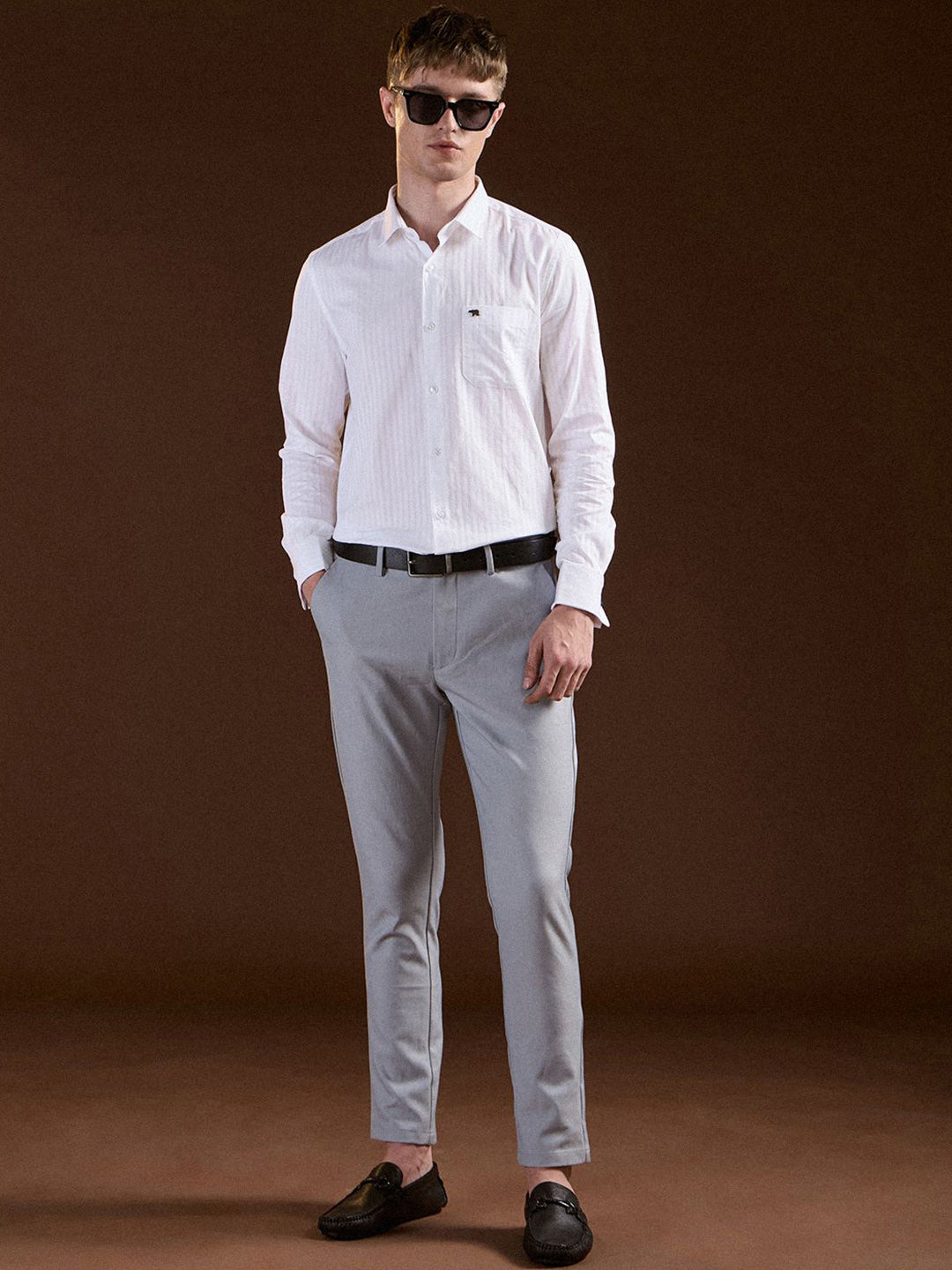 THE BEAR HOUSE Men Tailored Fit Opaque Formal Shirt