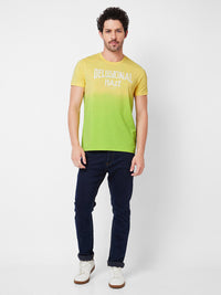 SPYKAR Typography Printed Cotton Slim Fit T-shirt
