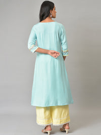 W Women Round Neck Floral Printed Kurta