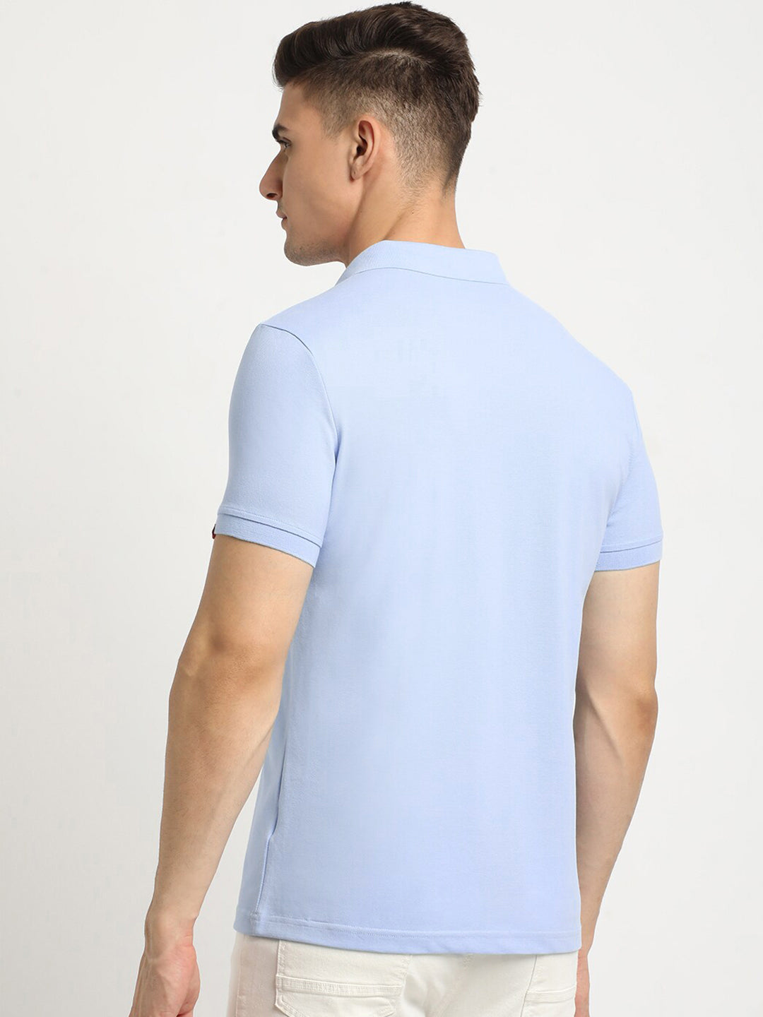 THE BEAR HOUSE Polo Collar Short Sleeves Slim Fit T-shirt