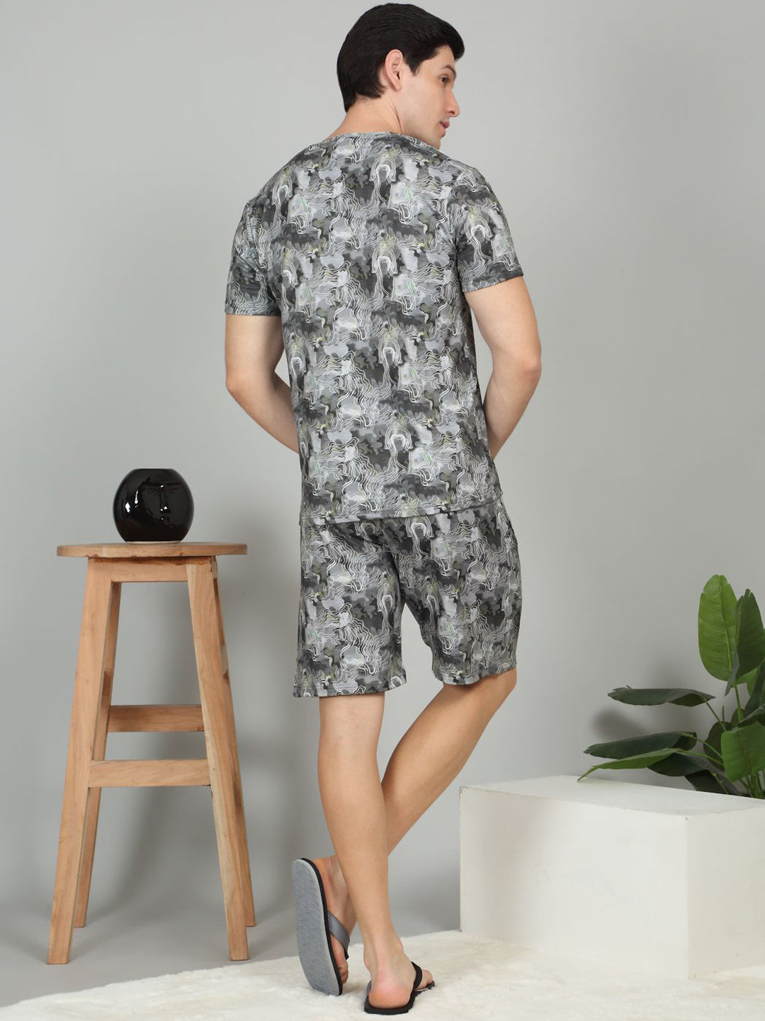 Sweet Dreams Printed Round Neck T-Shirt & Shorts