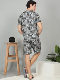 Sweet Dreams Printed Round Neck T-Shirt & Shorts