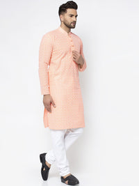 Jompers Men Orange Embroider14019356ed Kurta