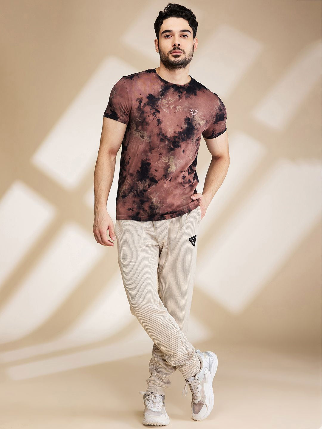 Being Human Printed Raw Edge Pure Cotton T-shirt