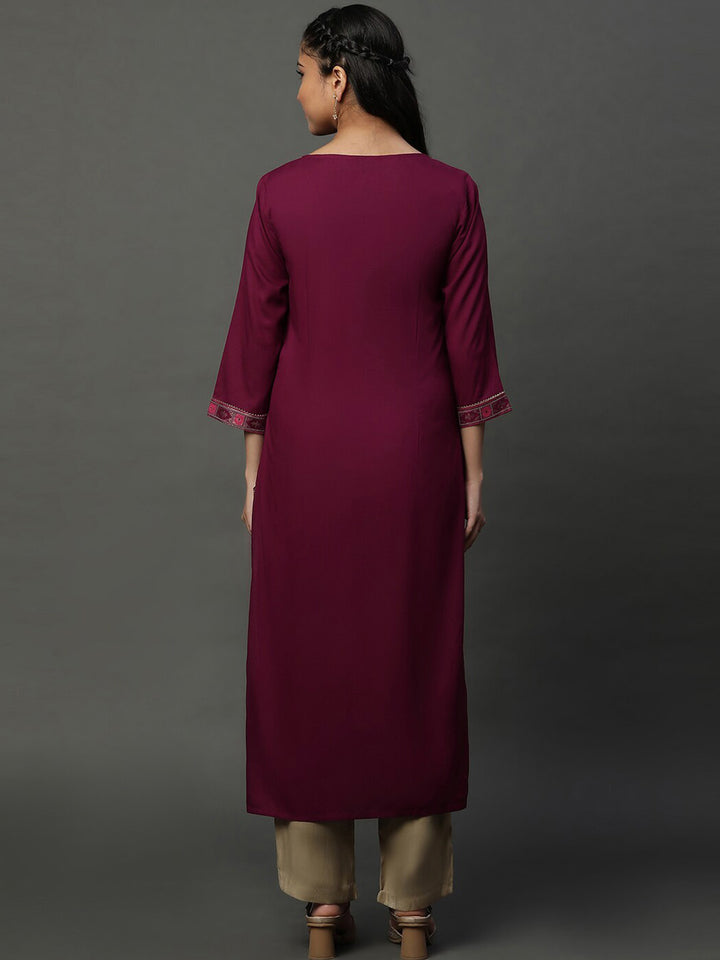 AURELIA Ethnic Motifs Printed Straight Kurta