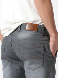 Urbano Fashion Men Grey Slim Fit Mid-Rise Clean Look Stretchable Jeans