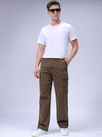 The Indian Garage Co. Men Relaxed Fit Striped Cargo