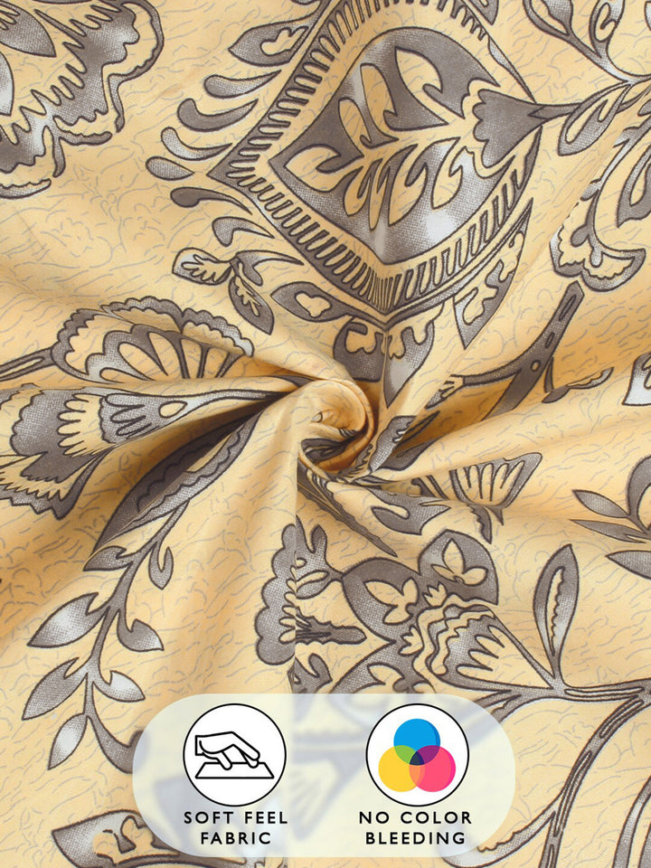 Story@home Floral 180 TC Queen Bedsheet with 2 Pillow Covers