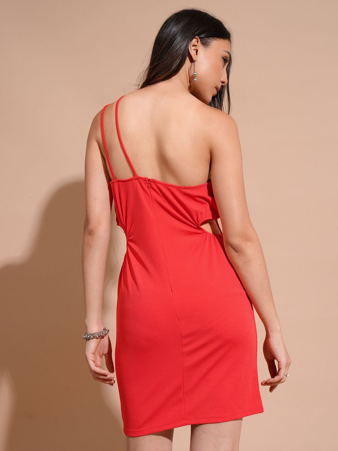 Tokyo Talkies One Shoulder Sleeveless Bodycon Dress