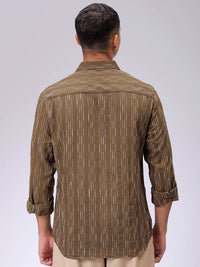 The Indian Garage Co Men Slim Fit Multi Stripes Opaque Striped Casual Shirt