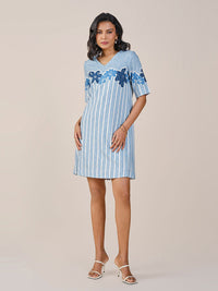 AND Women V-neck A-Line Dress