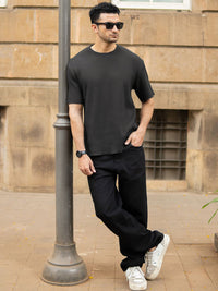 Powerlook Men Self Design Relaxed Fit T-shirt