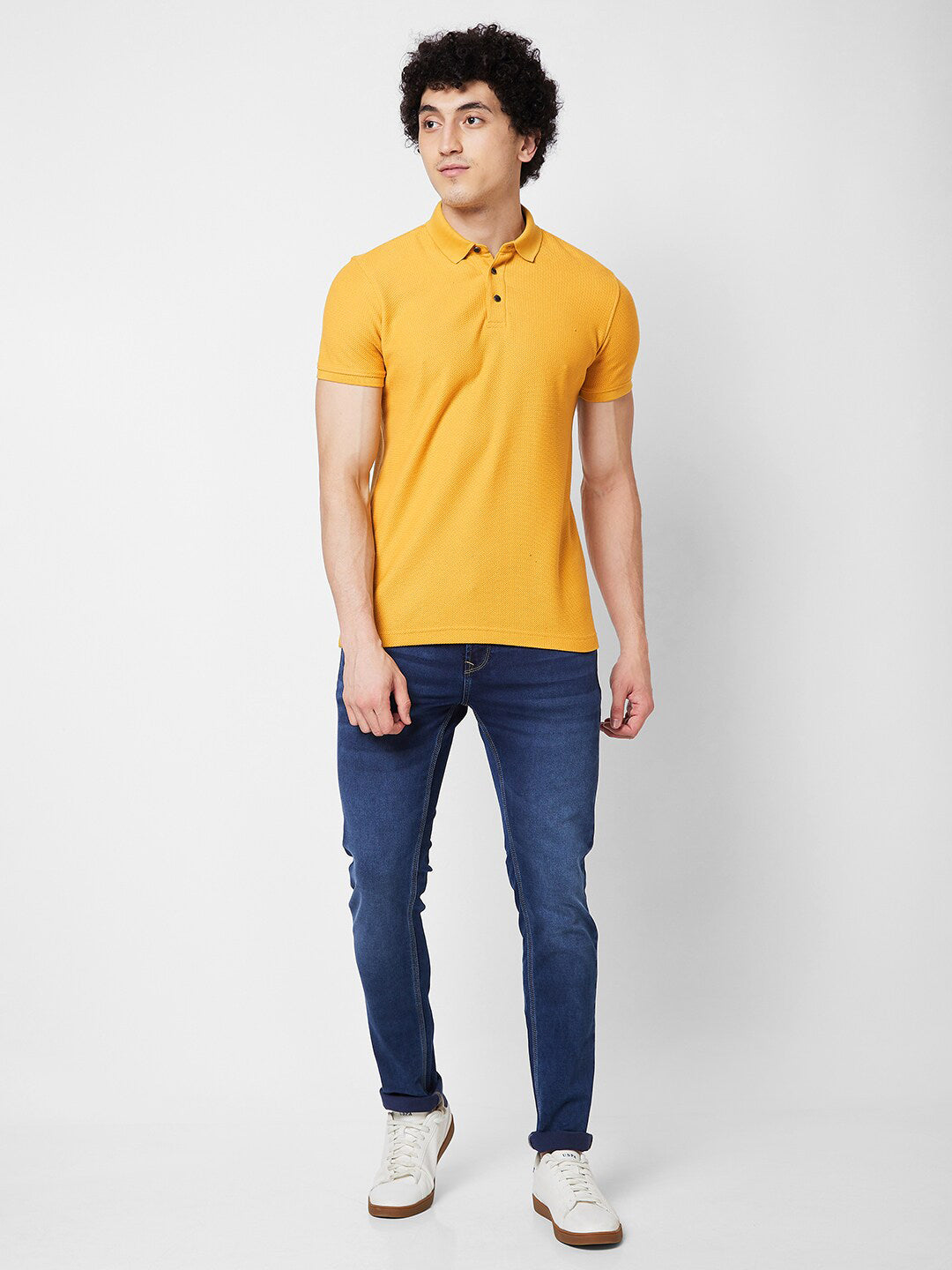 SPYKAR Polo Collar Cotton Slim Fit T-shirt