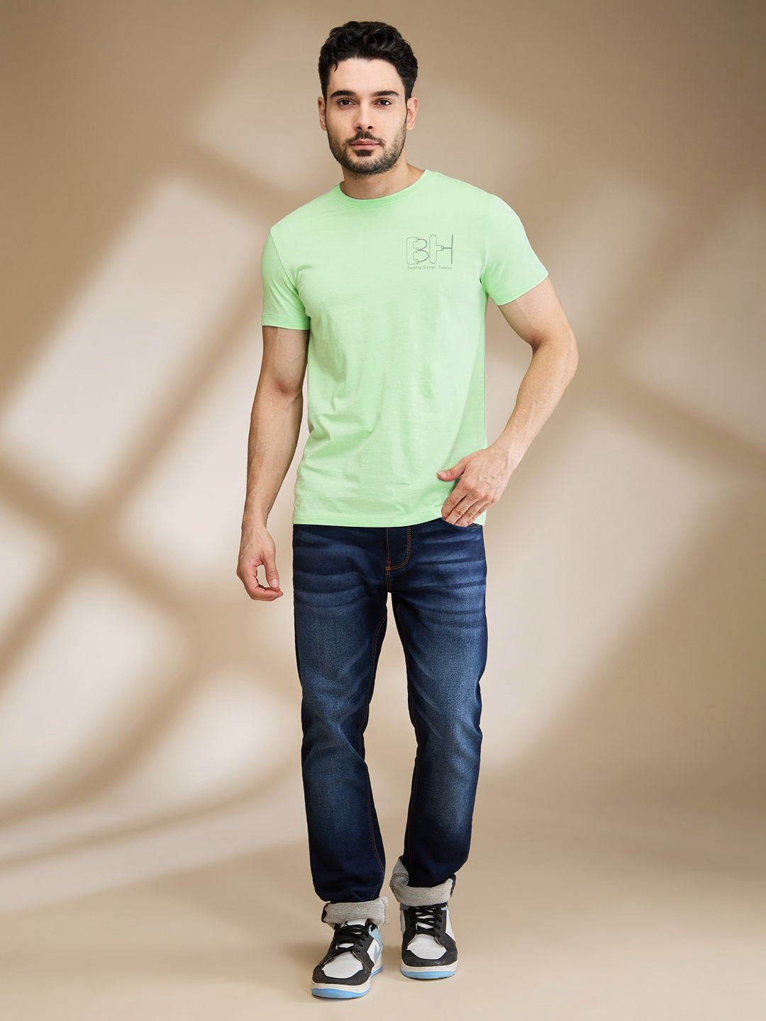 Being Human Men Typography Pockets T-shirt