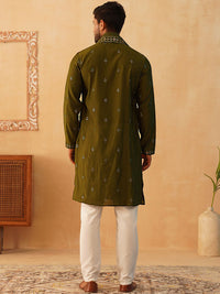 Jompers Floral Embroidered Kurta With Pyjamas & Dupatta
