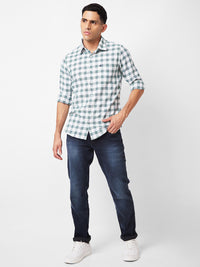 SPYKAR Checked Slim Fit Pure Cotton Casual Shirt
