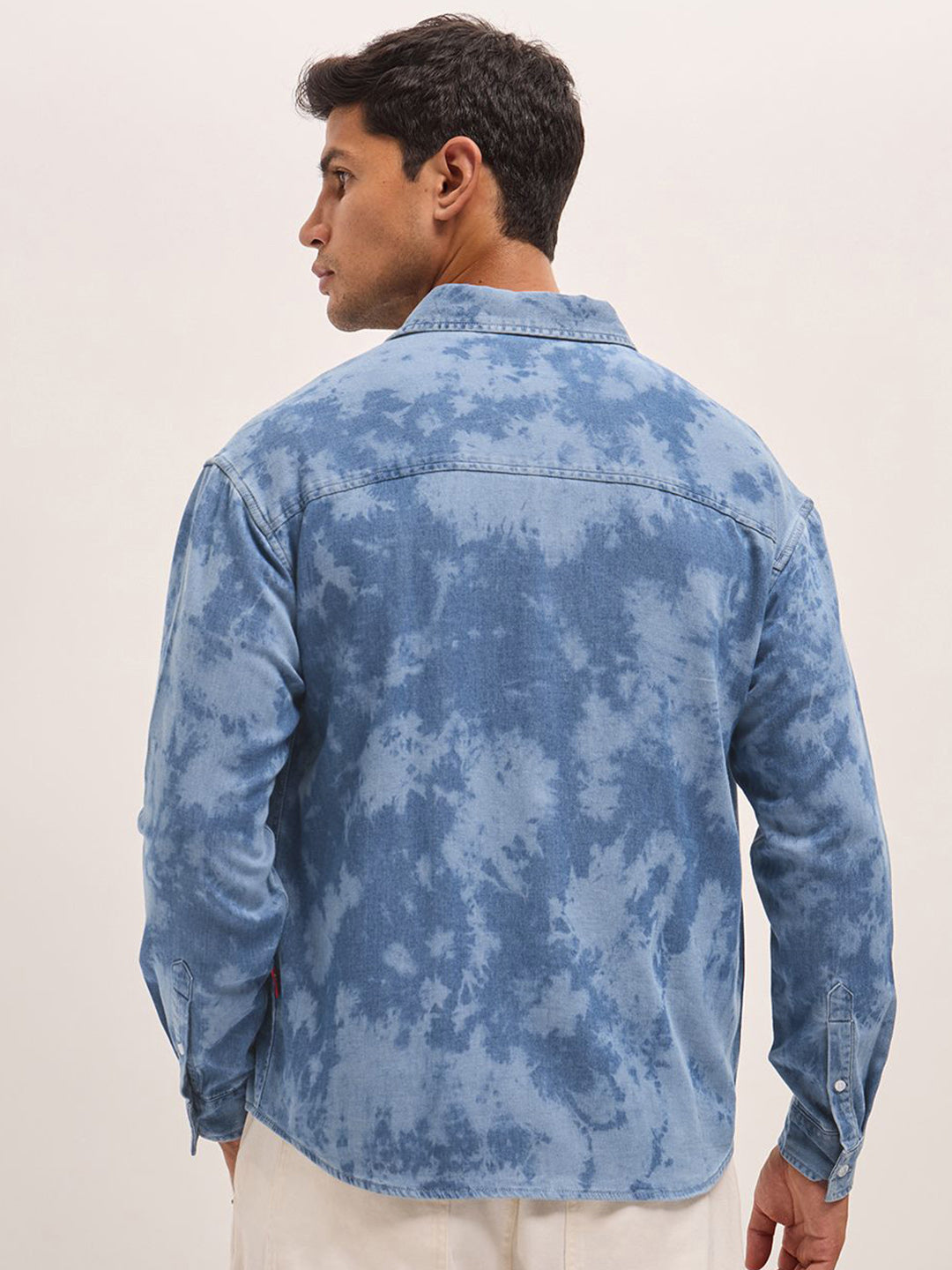 THE BEAR HOUSE Relaxed Fit Dyed Effect Casual Shirt