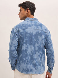 THE BEAR HOUSE Relaxed Fit Dyed Effect Casual Shirt