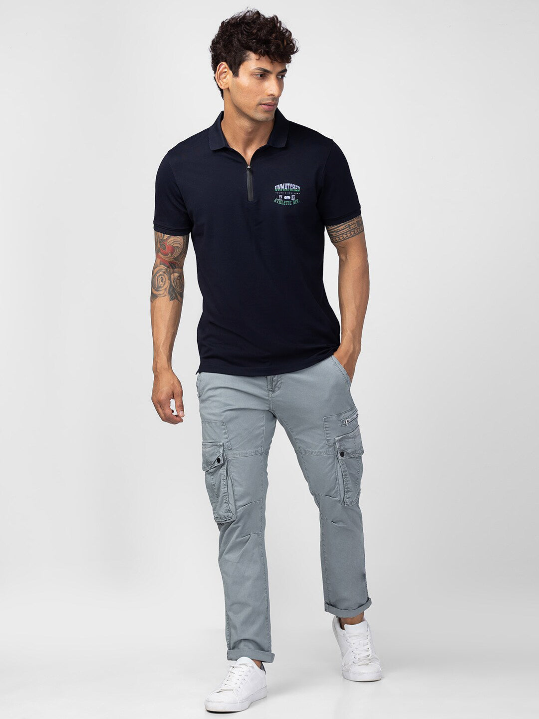 SPYKAR Men Cotton Polo Collar T-shirt